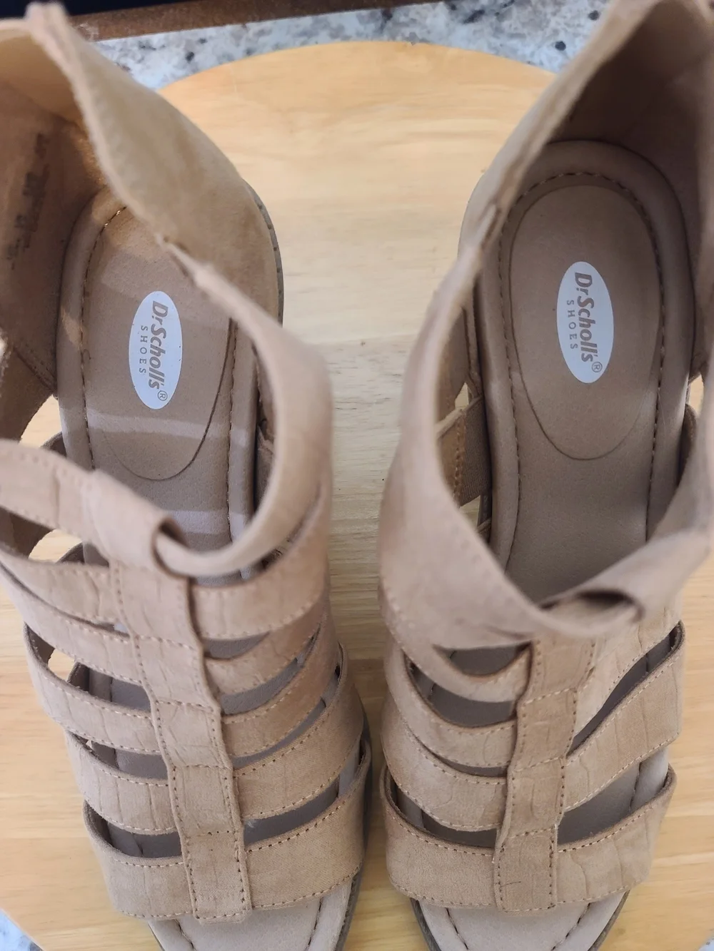 Dr. Scholl's Women's Strappy Tan Gladiator Ankle Booties NWOT US 6.5